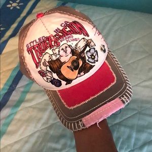 Women’s Vintage Pink True Religion Trucker Hat